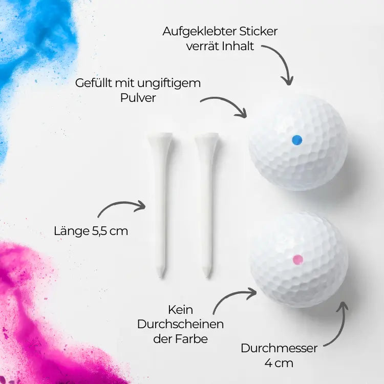 Gender Reveal Golfball Set