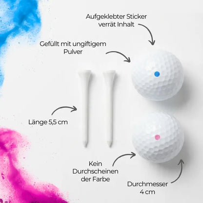Gender Reveal Golfball Set